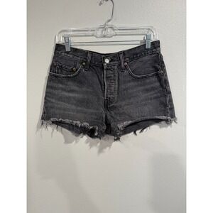 Levi Strauss & Co. Cut-Off Shorts Women's 30 Black Denim Dark Wash 5-Pocket